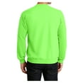 thumbnail image 2 of Mens Core Fleece Classic Crewneck Cotton/Poly fleece Sweatshirt Neon Green XL, 2 of 5