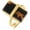 Gold, variant on S. Leaf Women's Gold Ring Adjustable Ring Acrylic Ring Fashion Jewelry Women's Fashion Women's Acrylic Leopard Rectangular Ring