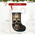 thumbnail image 4 of Rateoe Metal Style Horned Skull Print Christmas Stockings,18 Inch Large Christmas Stockings Decoration Ornaments for Holiday Home Fireplace Indoors, 4 of 7