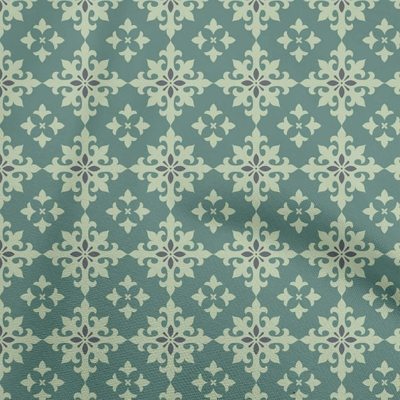 oneOone Silk Tabby Dusty Teal Green Fabric Damask Sewing Fabric By The Yard Printed Diy Clothing Sewing Supplies 42 Inch Wide