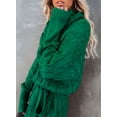 thumbnail image 5 of Asyoly Womens Knit Belt Turtleneck Sweater Dress Long Sleeve Solid Color Casual Winter Pullover Loose Jumper Dresses, 5 of 5