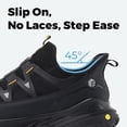 thumbnail image 3 of FitVille Wide Mens Sneakers Slip-on Shoes, Slip Resistant Hiking Walking Shoes with Arch Support & Wide Toe Box, 3 of 8