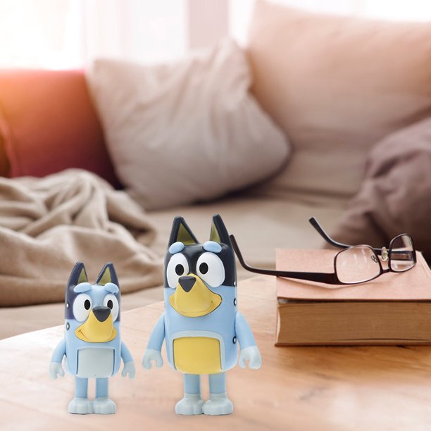 Figuras de acción de la familia de perros, 8 piezas, modelo para niños, muñecos de juguete de PVC con articulación giratoria para perros, decoraciones para coches