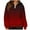 Red, variant on Maplenight Womens Hooded Sweatshirt Casual Quarter Zip Hoodies Gradient Color Relaxed Fit Long Sleeve Pullover Sweatshirts