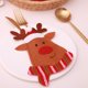 thumbnail image 3 of Naiovety Soporte para cubiertos de Navidad, nuevo Papá Noel, muñeco de nieve, alce, múltiples estilos, tenedor, cuchara, bolsas, regalo, cubiertos, Kits de decoración para fiestas cara larga/alce Naiovety HA070140-06B, 3 of 6