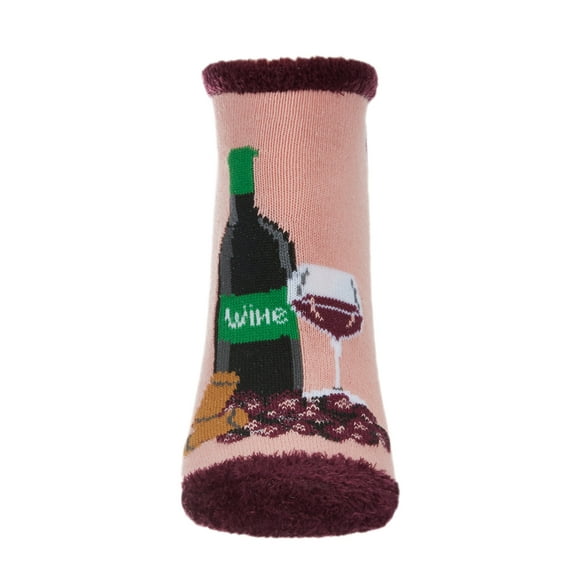 MeMoi Women's Give Up Wine Low-Cut Non-Skid Socks - Womens - Female, 9-11, Blush