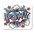thumbnail image 1 of NUDECOR Tapis de Souris Bleu Abstrait Dessin Animé Pop Pow Design Texte sur Éclat Action Colorée 9x10 Pouces, 1 of 1