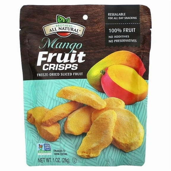 Brothers-All-Natural, Fruit Crisps, Mango, 1 oz Pack of 3
