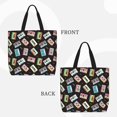 thumbnail image 2 of Fotbe Colorful Retro Tape Bolsa Tote con Estampado para Mujer, Bolsos con Cremallera, Bolsa de Hombro Casual de Gran Capacidad con Bolsillos Internos, 2 of 7