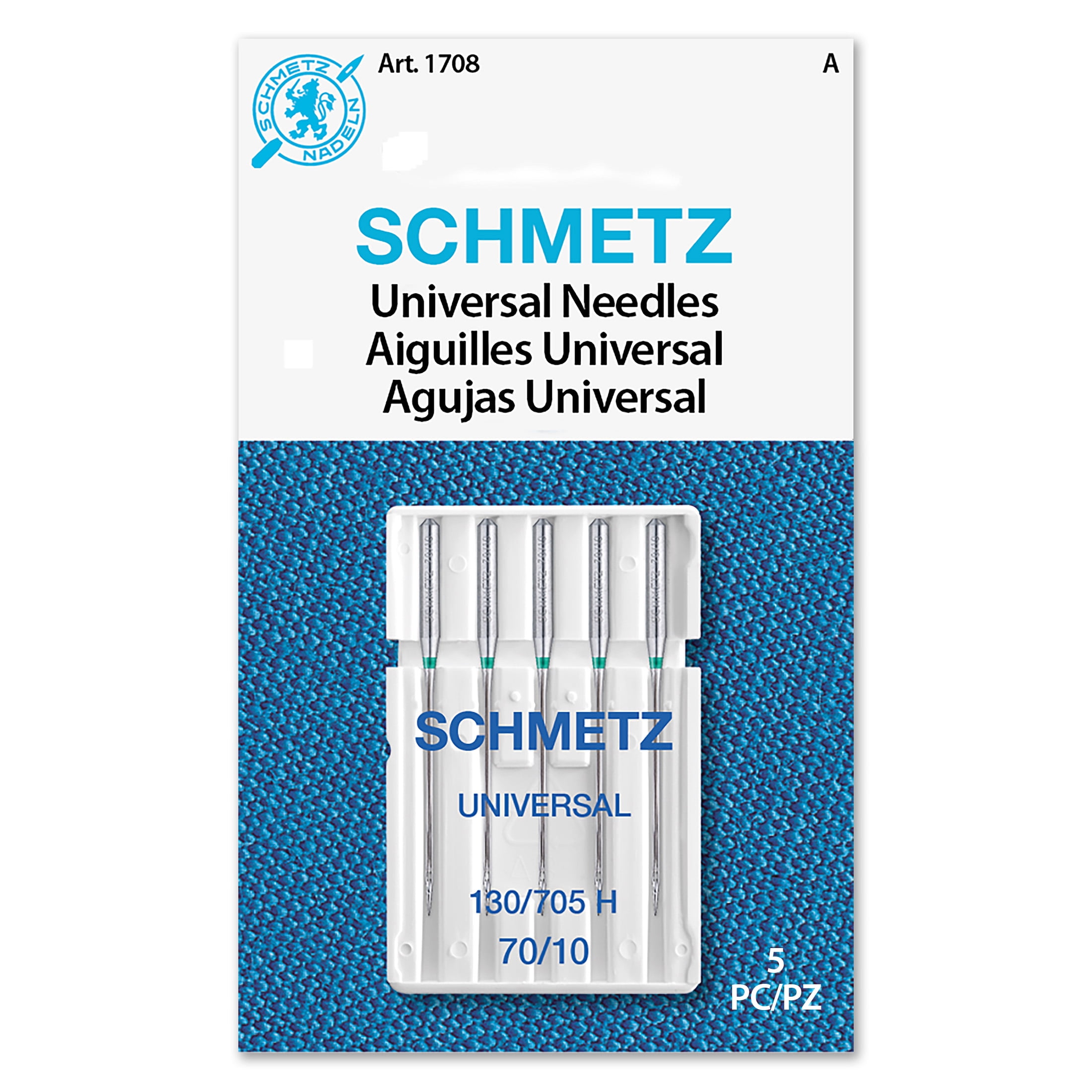 Schmetz Universal Sewing Machine Needles - Size 80/12, 5 Count