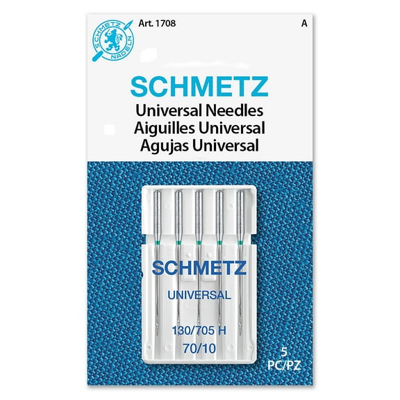 Schmetz Universal Sewing Machine Needles - Size 70/10, 5 Count