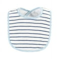 thumbnail image 4 of Hudson Baby I Love Daddy Baby Boy Machine Washable and Absorbent Cotton Baby Bib, Blue 3 Pack, 4 of 5