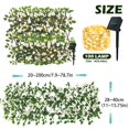 thumbnail image 4 of EIMELI Expandable 39FT Solar Fence Lights with White Roses Stretchable Flower Privacy Fence String Lights Faux Ivy Fence Panel Backdrop Artificial Fence Screen Leaf for Garden Balcony, 4 of 11