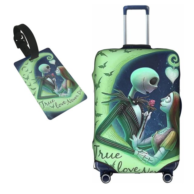 Anime Cartoon Nightmare Before Christmas (7) Travel Suitcase Protector Elastic Washable Protective Baggage Covers With Concealed Zipper For 29-32 Inch Suitcase - XL