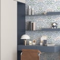 thumbnail image 2 of Floral Wallpaper Peel and Stick Wallpaper 17.3"x393" Boho Contact Paper Removable Self Adhesive Wall Paper for Bathroom Bedroom Blue and White Wildflower Wallpapers for Walls Home Decorate Vinyl, 2 of 4