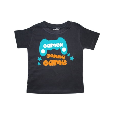 

Inktastic Gamer Gonna Game Joystick Joypad - Orange Blue Gift Toddler Boy or Toddler Girl T-Shirt