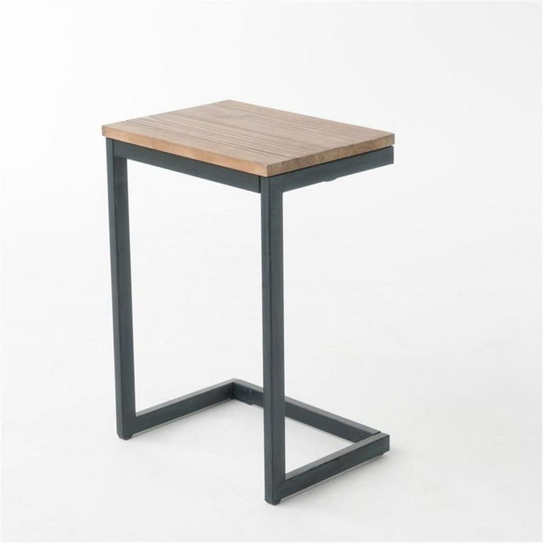 Noble House Darlah Medium Firwood Accent Table in Antique Brown Finish