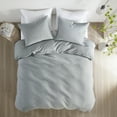 thumbnail image 2 of Croscill Casual Ellis 3 Piece Duvet Set in Heathered Gray Full/Queen, 2 of 6