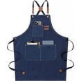 thumbnail image 2 of Delantal de cocina, delantal de chef ajustable con bolsillos para mujeres y hombres, delantal con pechera de chef para jardinería, restaurante, barbacoa, hornear y cocinar, 2 of 5