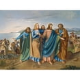 thumbnail image 2 of Carl Oesterley 24x19 Gold Ornate Framed and Double Matted Museum Art Print Titled - Jesus at the Sea of ​​Galilee, 2 of 4