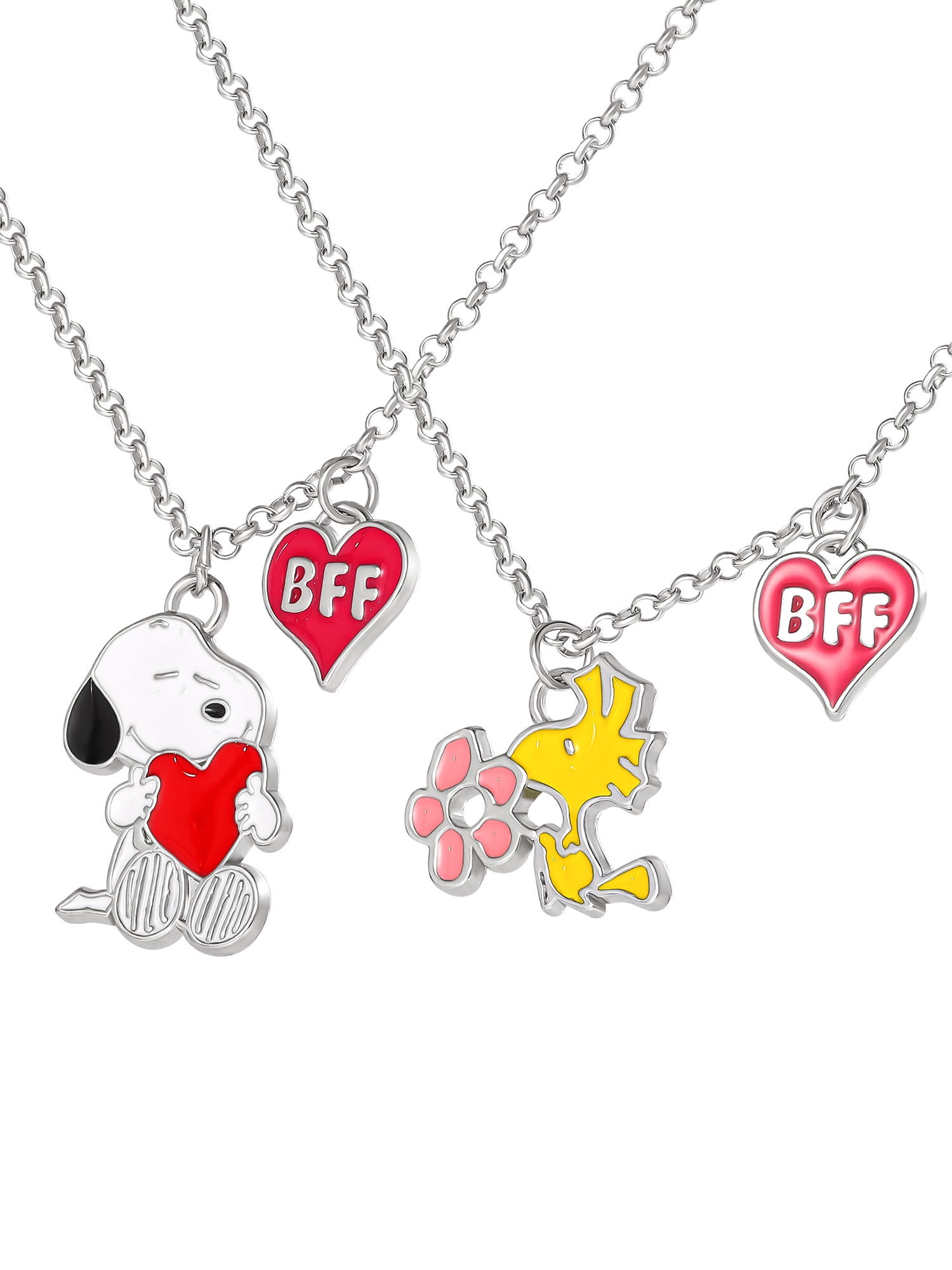 Peanuts Snoopy & Woodstock Best Friends Split Pendant Necklace Set