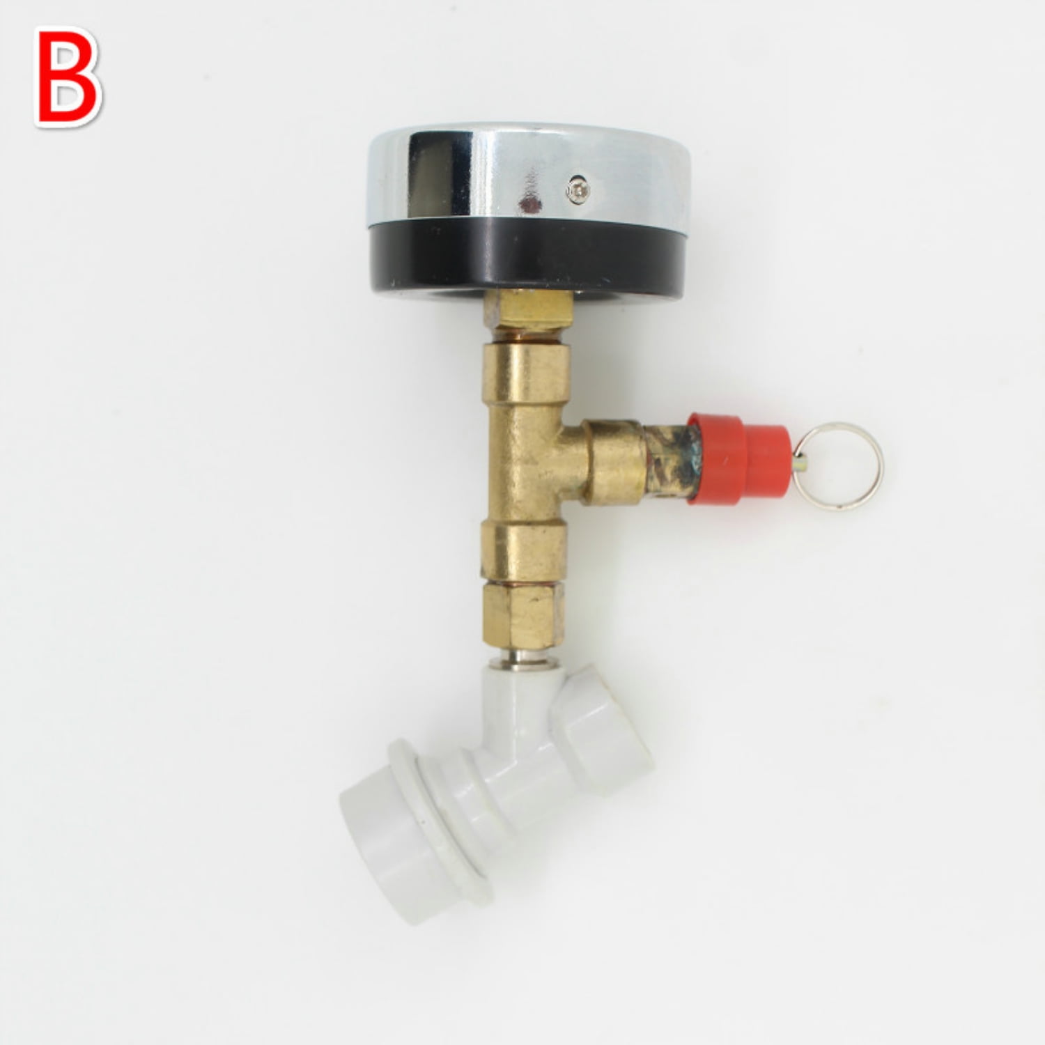 Homebrew Adjustable Pressure Relief Valve with Guage For Home Brew 0