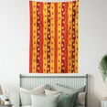 thumbnail image 4 of Red and Brown Tapestry, Vertical Striped Pattern Cat and Dog Paw Traces Footprints Cute Kids Design, Wall Hanging for Bedroom Living Room Dorm Decor, 40W X 60L Inches, Multicolor, by Ambesonne, 4 of 5