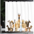 thumbnail image 3 of Ambesonne Dog Lover Shower Curtain, Funny Pet Breeds Cartoon, 69"Wx84"L, Multicolor, 3 of 4