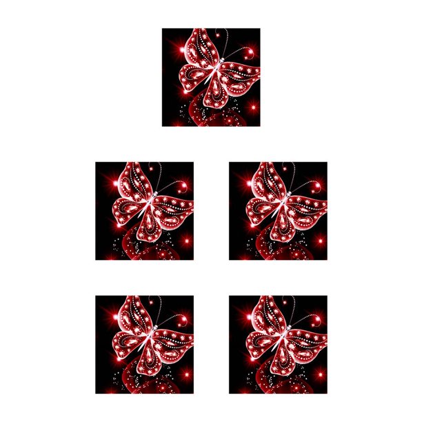 Moyic Patrón de mariposa 3D Diy diamante pintura Cruz puntada Kits diamante arte cristal mosaico bordado pintura Año Nuevo regalo Type5 NO5 Moyic CBP116806