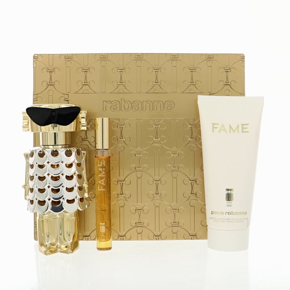 Paco Rabanne Fame , 3 Pc 2.7 oz EDP Spray, 0.34oz EDP Spray, 3.4oz Body Lotion