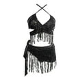 thumbnail image 3 of Women's Glitter Bikini Set With Fringe Stylish And Comfortable Skirt Bikini Bottom Exfoliating Scrub for Bikini Area Bikini for plus Size Women Mens Swim Bikini Bikini Poster Exfoliate for Bikini Area, 3 of 4