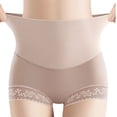 thumbnail image 5 of Pantalones moldeadores de cuerpo de seda satinada con entrepierna de seda para mujer, pantalones moldeadores de abdomen con cintura alta y levantamiento de cadera con ángulo micro plano y, 5 of 5
