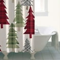 thumbnail image 4 of Multicolor Christmas Tree Pattern Shower Curtain 36"x72" ,Bathroom Decorative Shower Curtains Set with 12 Hooks,Modern Waterproof Washable Shower Curtain, 4 of 6