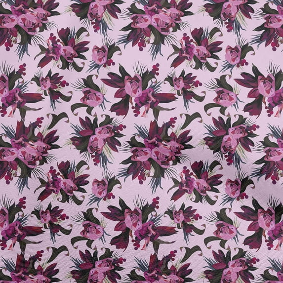 oneOone Cotton Poplin Pink Fabric Floral Sewing Fabric By The Yard Printed Diy Clothing Sewing Supplies 42 Inch Wide