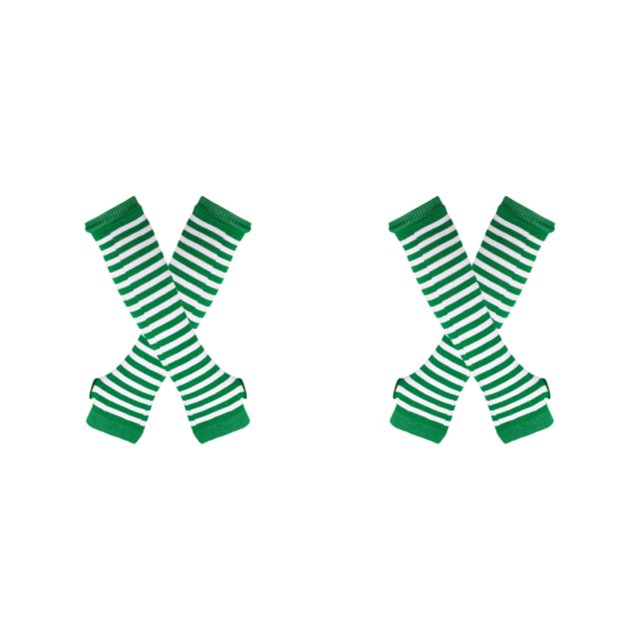 Thinsony Fashionable Over Knee Socks For Thick Thighs Easy To Match And Durable Easy To Wear Wide Application green and white 2Set