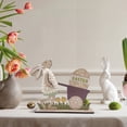 thumbnail image 4 of CoreLiving Easter Table Decorations Wooden Bunny Rabbit Sign Farmhouse Spring Decor for Indoor Home Mantel Tiered Tray Office Party Centerpiece Rustic Decor, 4 of 7