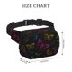 thumbnail image 4 of Fotbe Butterfly Cangurera Cuadrada con Estampado de Doble Capa, Bolsa de Cintura Ajustable Mini para Hombres y Mujeres, 4 of 9