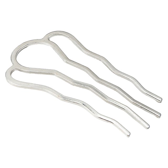 Minnieouse Mujer 4 dientes en forma de U tenedor de pelo palo peine horquilla hallazgos niñas nupcial pasadores decoración diadema fabricación Accesorio para el cabello