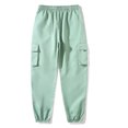 thumbnail image 6 of Plus Size Men's Cargo Pants Casual Loose Fit Nylon Spandex Blend, Trousers Joggers, Elastic Waist Drawstring Straight Leg, Quick Dry Breathable Lightweight, Outdoor Hiking, 6 of 9