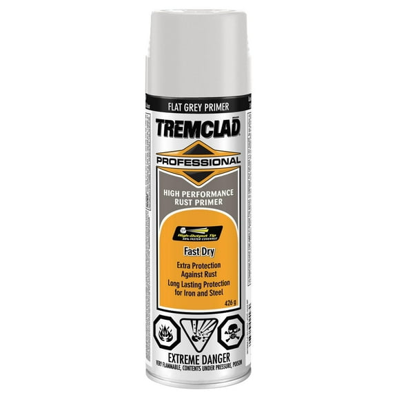 Tremclad Émail et apprêt antirouille professionnel, apprêt gris mat -