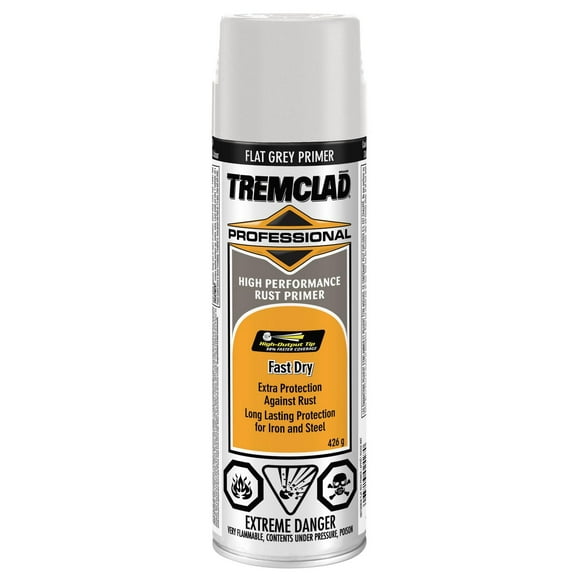 Tremclad Émail et apprêt antirouille professionnel, apprêt gris mat - 426 g
