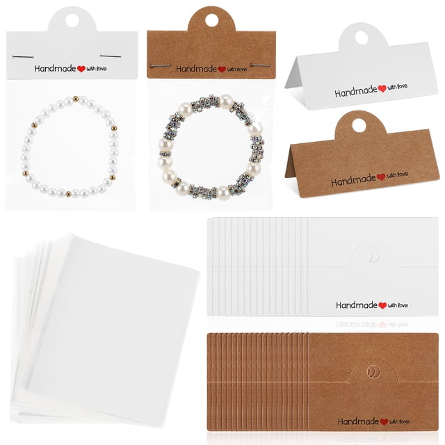 Miangastore Clear and Durable Kraft Paper Jewelry Bags for Storage Multi Color 200pcs Ideal for Small Business