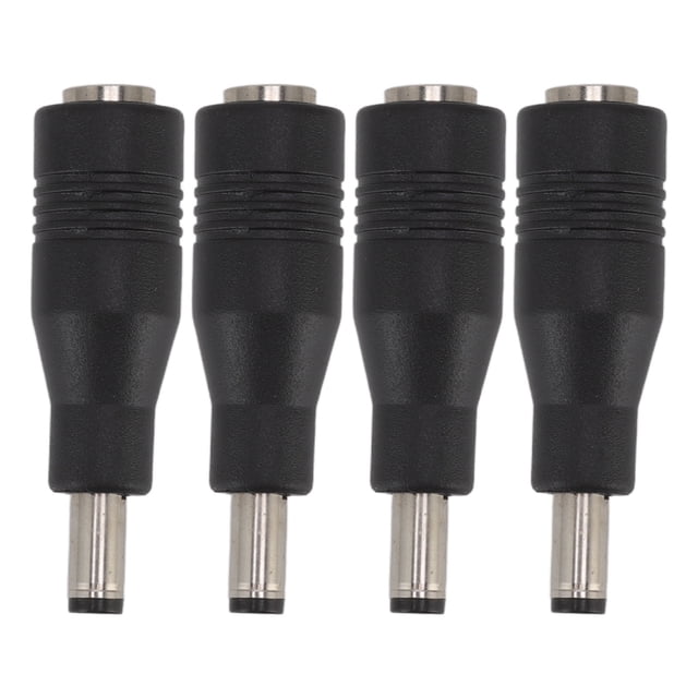 Adaptador de corriente DC 6,0x4,4 hembra a 5,5x2,1mm NikouMX 4 Piezas Negro
