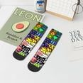 thumbnail image 6 of Lsque Geometry Dash Printed Crew Socks, Moisture-Wicking Socks, Athletic Socks for Men Breathable Cushion Socks Casual Sport Socks for Running Traveling, 6 of 6