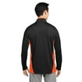 thumbnail image 2 of Harriton M786 Protection Anti-Accroc pour Hommes Plus IL Colorblock Quart de Zip - Noir/org - L, 2 of 2