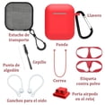 thumbnail image 2 of Funda y kit de accesorios 9 en 1 para Airpods 2 o 1 rojo Gadget Collection Mx FKAA2-01, 2 of 8