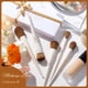 thumbnail image 2 of Jessup Set Brochas de Maquillaje,5pcs Pinceles Maquillaje Facial de Vegana para Base,Colorete,Bronceador,Contorno,Resaltador,Pincel para Polvo Esponjosa,Gris Claro T493, 2 of 6