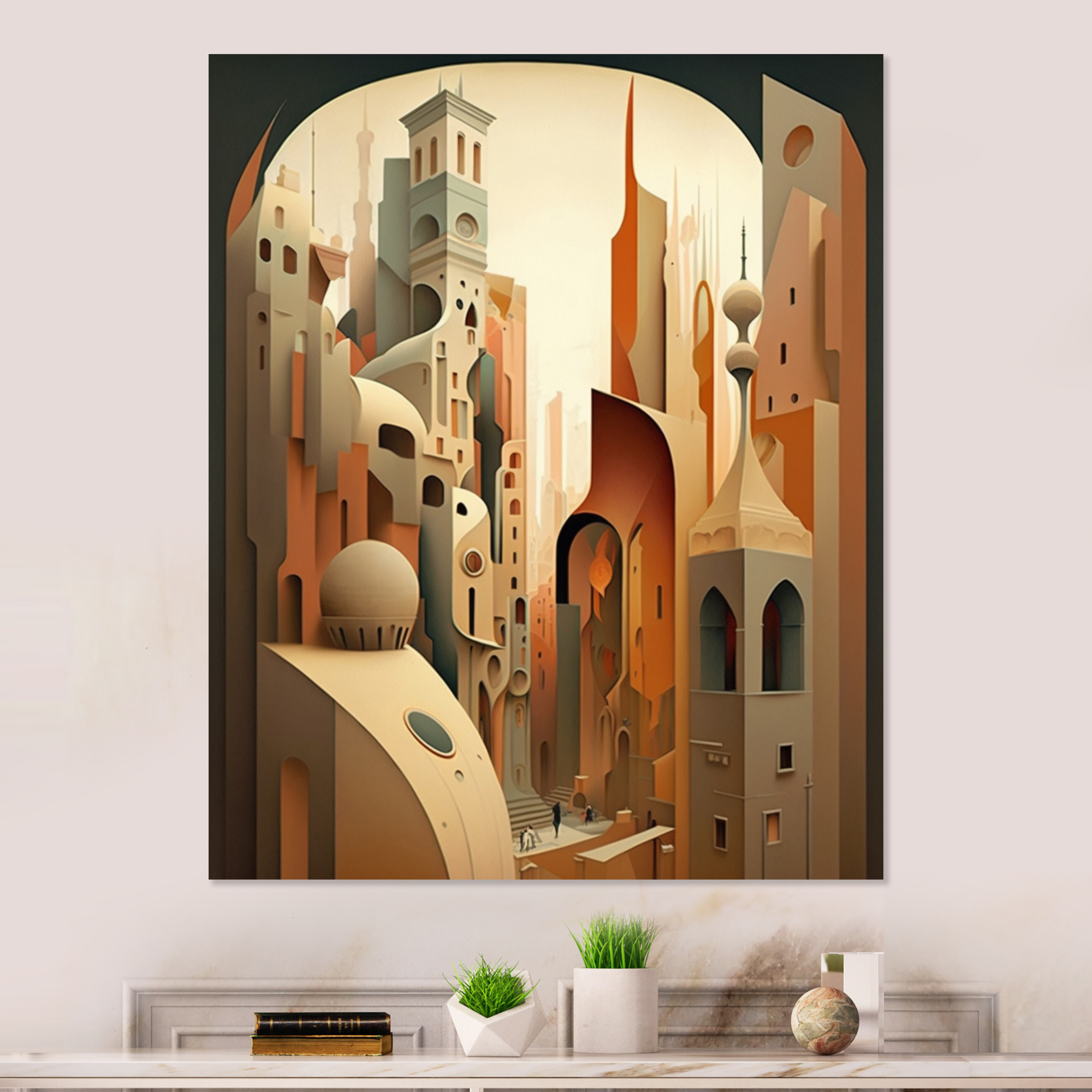 Designart Geometric Graffiti III Canvas Wall Art