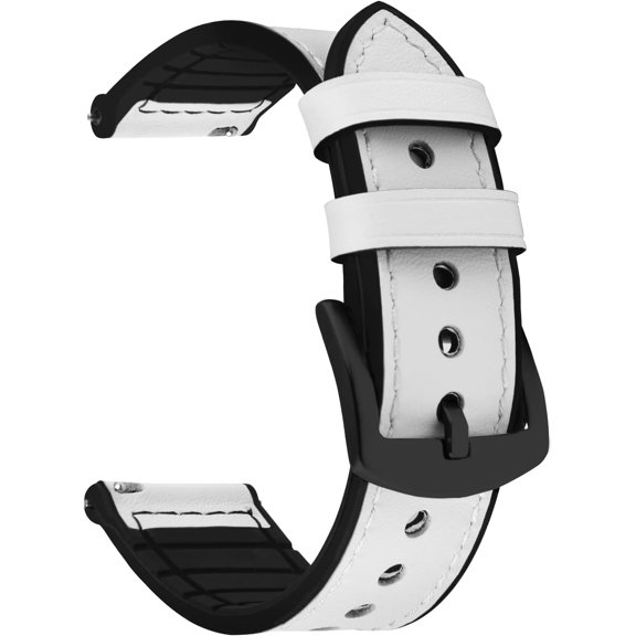 Tianle 22mm 20mm 18mm Leather Silicone Bands Compatible with Samsung Galaxy Watch 6/5/4/3,Garmin Watch