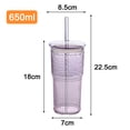 thumbnail image 2 of Vasos de vidrio con tapas y pajitas de vidrio, vaso de vidrio de borosilicato de 20 oz para café helado, agua y batidos, 2 of 5